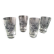 4 Verres à eau ou orangeade en verre gravé