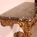 Louis XV period console in gilded wood