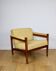 Classic PRL vintage loft armchair 70s yellow cream gold