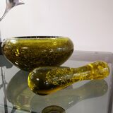 Vintage mortar and pestle from the glassworks of Biot 70s