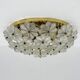Large Floral Crystal Glass Flush Lamp by Ernst Palme , 1970s