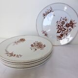 Set of 6 vintage dinner plates from Sarreguemines, Danish model 210412.