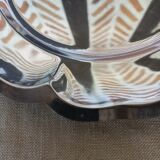 Round stainless steel serving dish