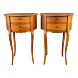 Pair of Louis XV Style Bedside Tables, Late 19th Century