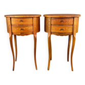 Paire de tables de chevet de style louis xv, fin xixe siècle