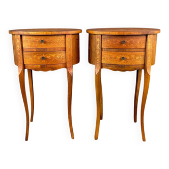 Pair of Louis XV Style Bedside Tables, Late 19th Century