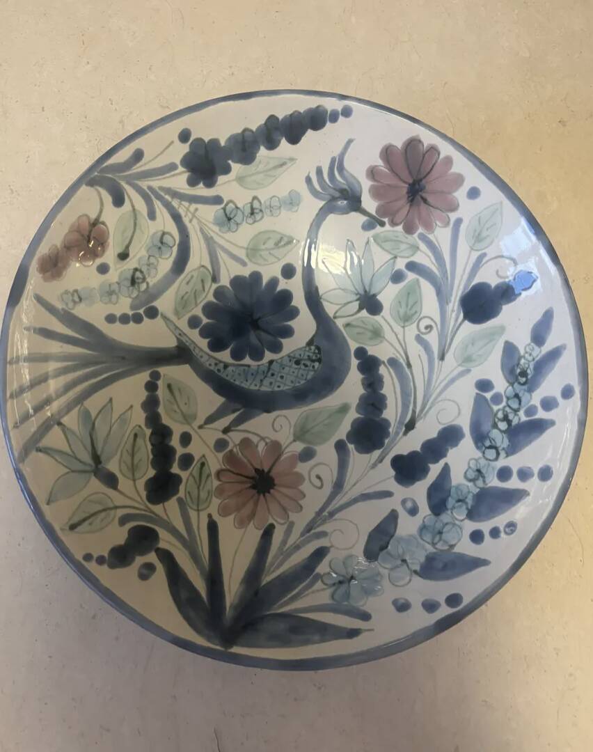 Ceramic plate signed Maja