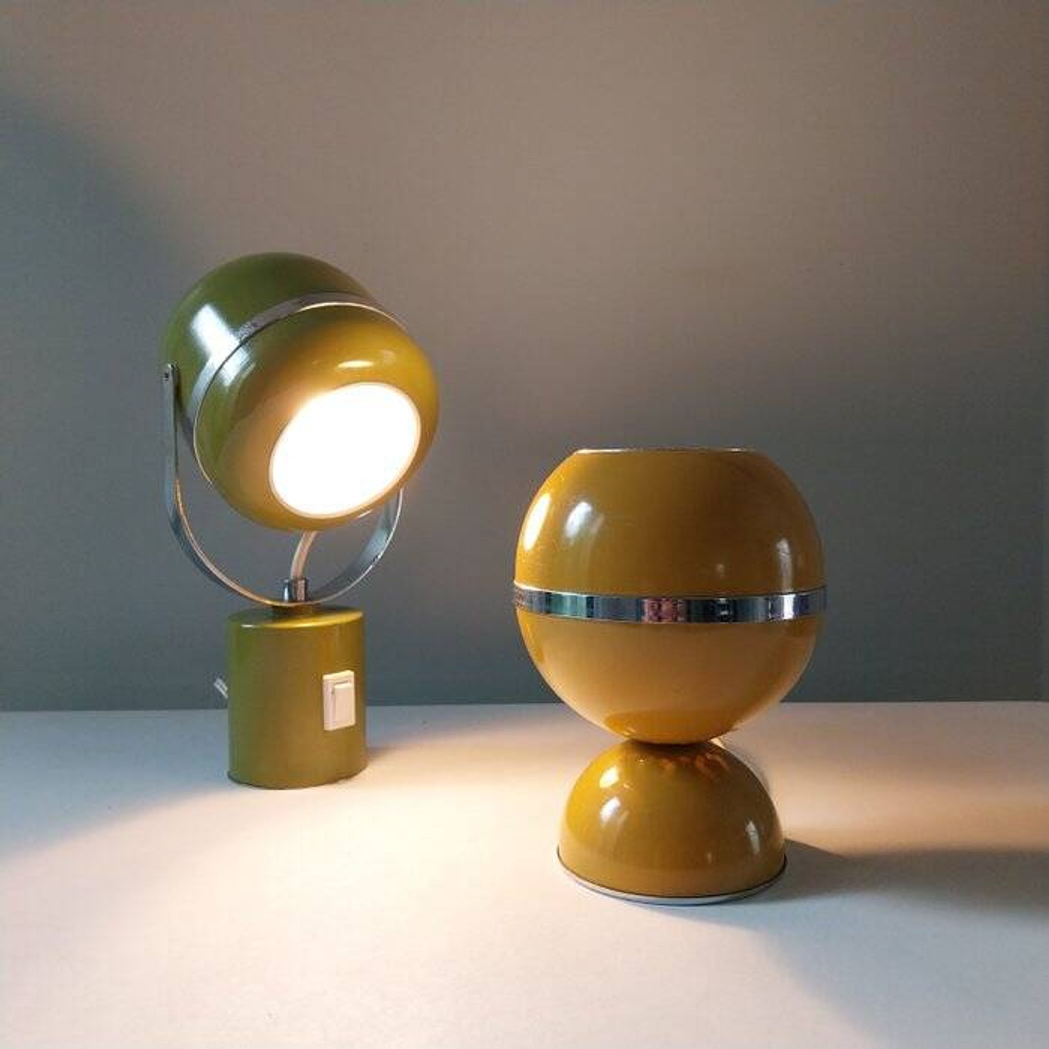 Set of vintage 70s table lamps