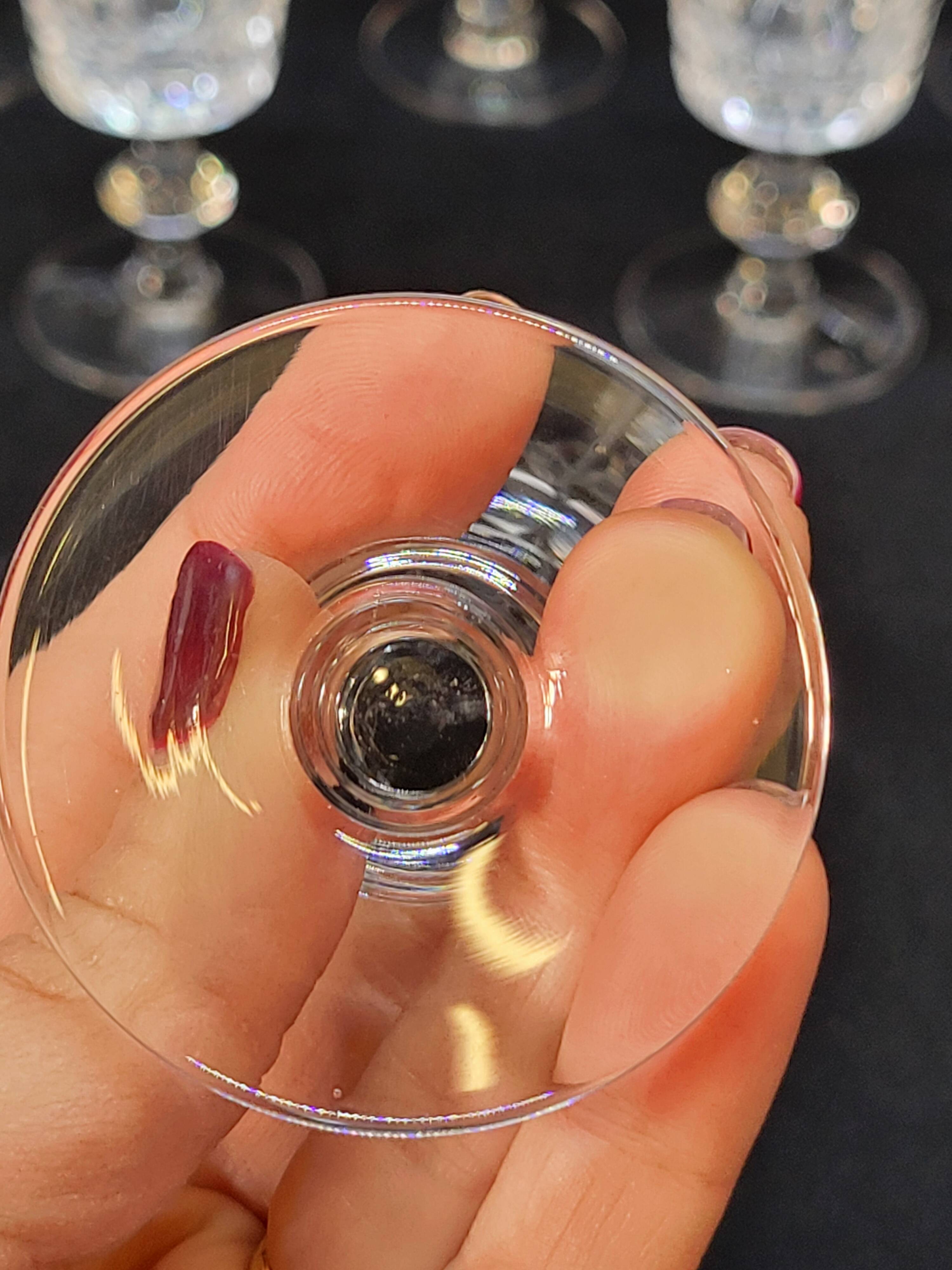 6 bayel cut crystal port glasses