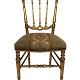 Napoleon III period gilded wood chair