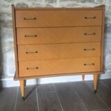 60s chest of drawers, compass feet
