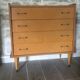 60s chest of drawers, compass feet