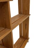 Vintage Wall shelf rack Pine wood 70s design