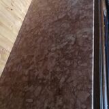 Buffet from the late 19th century with pink-brown marble in Louis XV style.