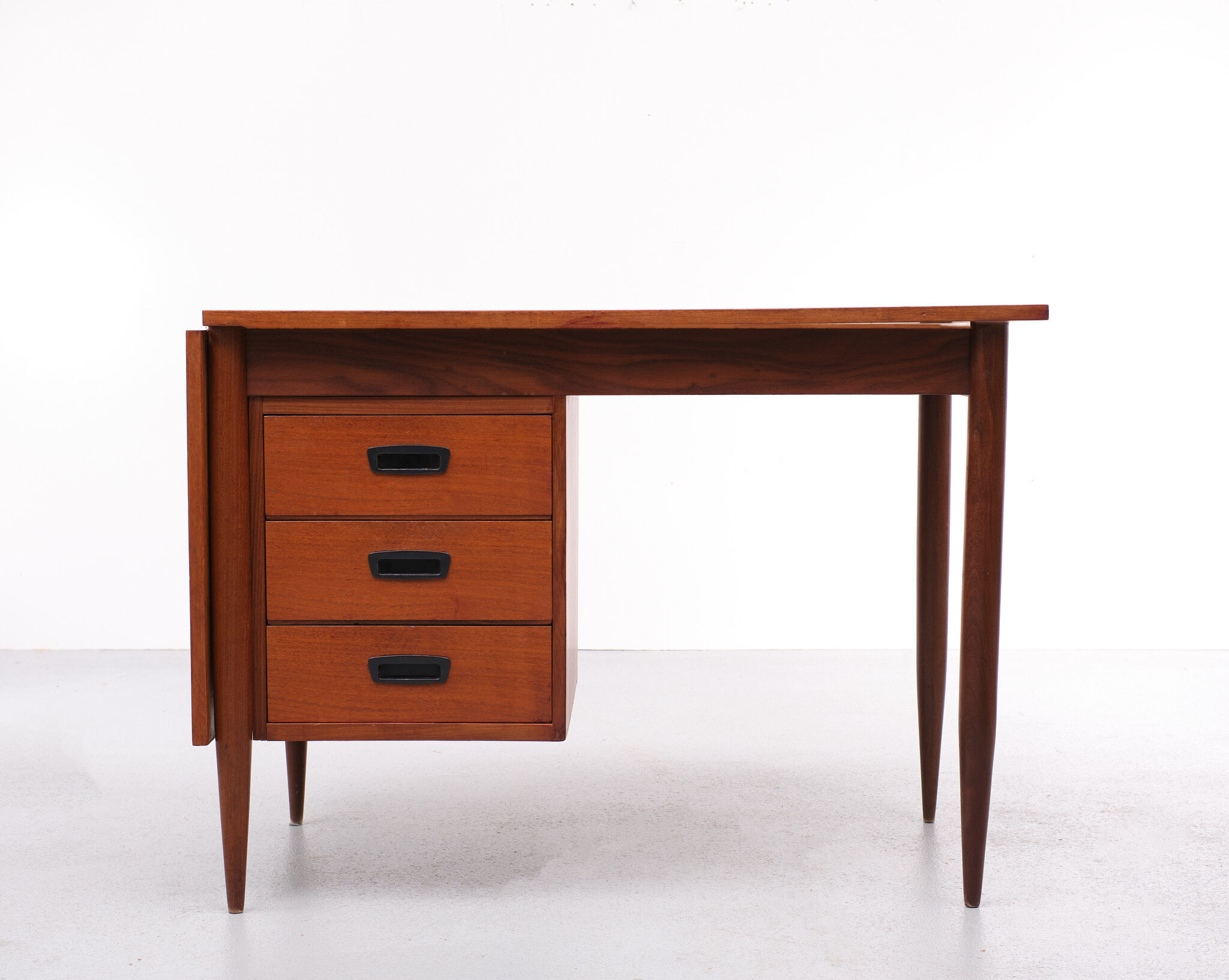 Danish teak drop leaf writing desk by arne vodder, 1960s