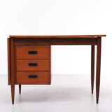Danish teak drop leaf writing desk by arne vodder, 1960s