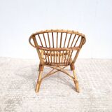 Rattan basket armchair for children