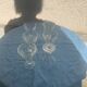 6 verres à porto en verre transparent anciens