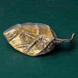 Brutalist leaf tray by David Marshall in bronze, 1970s