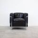 Chaise longue Cassina LC2 par Le Corbusier (Noir)