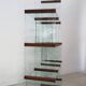 Gallotti & Radice Italian glass and wood bookcase 1980s
