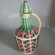 Bouteille fils scoubidou vert et rose