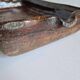 Ancien Plat À Jus Lechefrite 19e Terre Cuite Vernissée Art Populaire