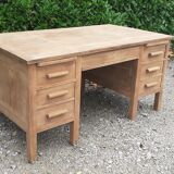 Administrative office 6 drawers 2 shelves old raw wood