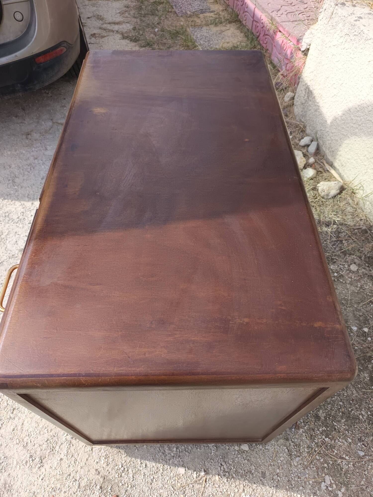 Vintage wooden desk – 5 drawers – 1960s