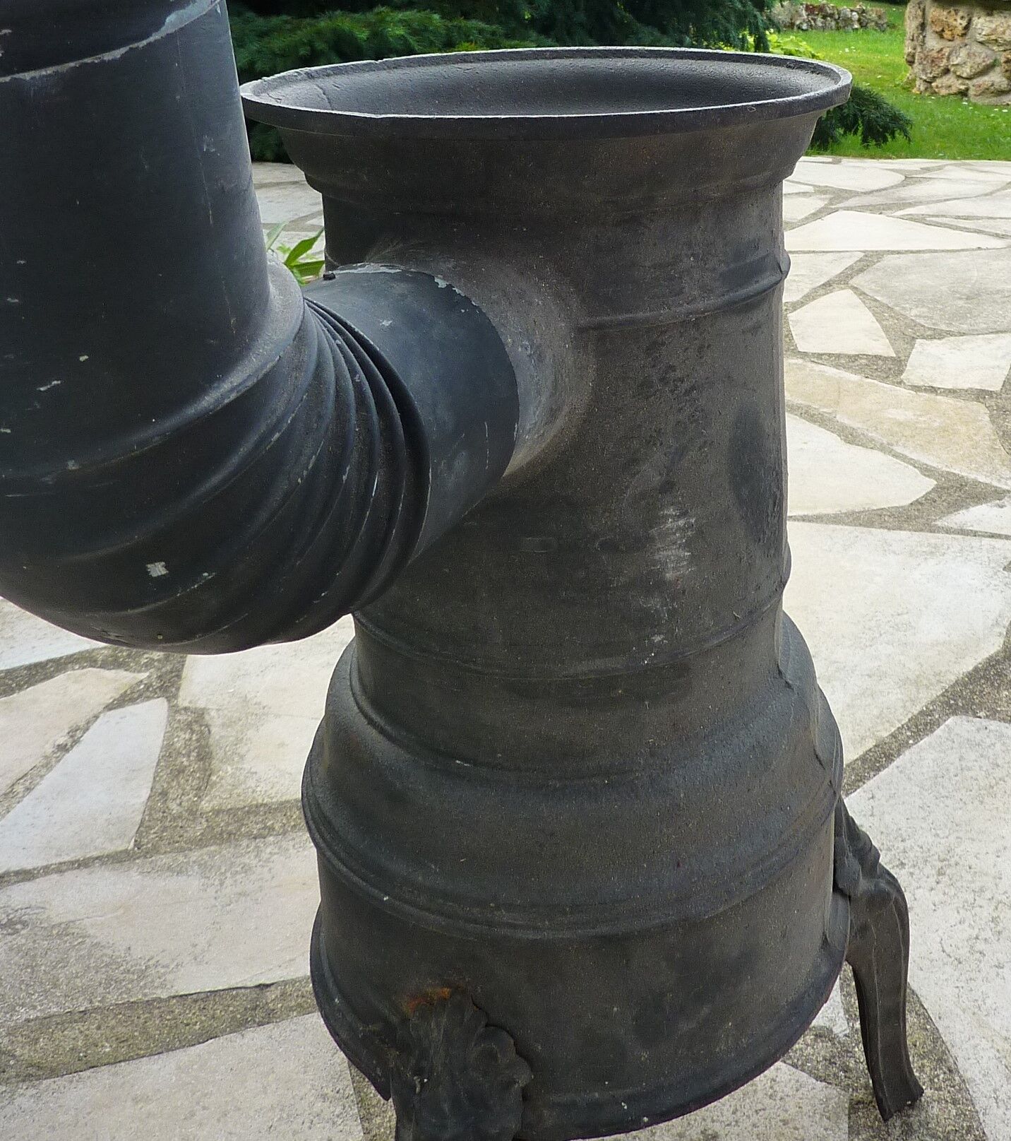 Old cast iron wood stove