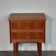 Danish beside tables in teck 2 drawers, scandinavian 1960