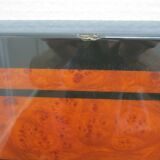 Octagonal wooden mirror by Jean-Claude Mahey