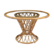Table en bambou et verre 1960