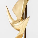 Philippe Jean Signed Brass Bird Table Lamp, Limited Edition 178/300, 1980