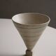 Decorative stoneware vase from mid-20th century, 1960s.