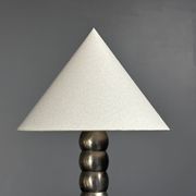 Lampe de table moderne en nickel plaqué de style mid-century, époque spatiale, années 1970.