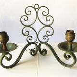 Wall lamp 40s in wrought iron
