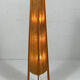 Mid-century floor lamp, sisal/teak wood, Temde, Switzerland, 1960s.