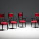 High-back dining chairs by Aldo Tura, Italy, 1962