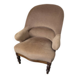 Fauteuil crapaud en acajou style Louis Philippe