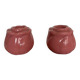 Pair of pink ceramic candle holders