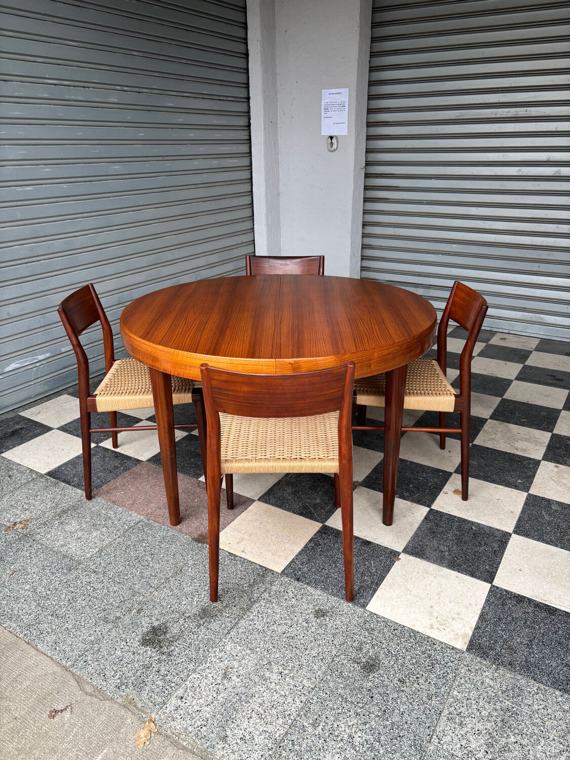 Set of 5 chairs from the 1950s designed by Georg Leowald.