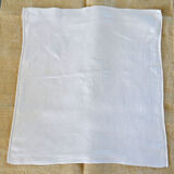 Lot de 12 serviettes coton damassé brodées main