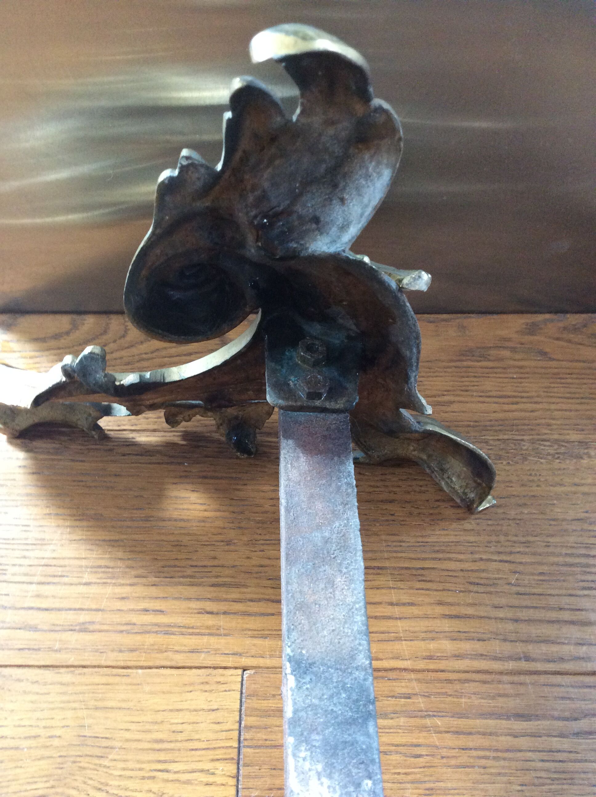 Bronze andirons