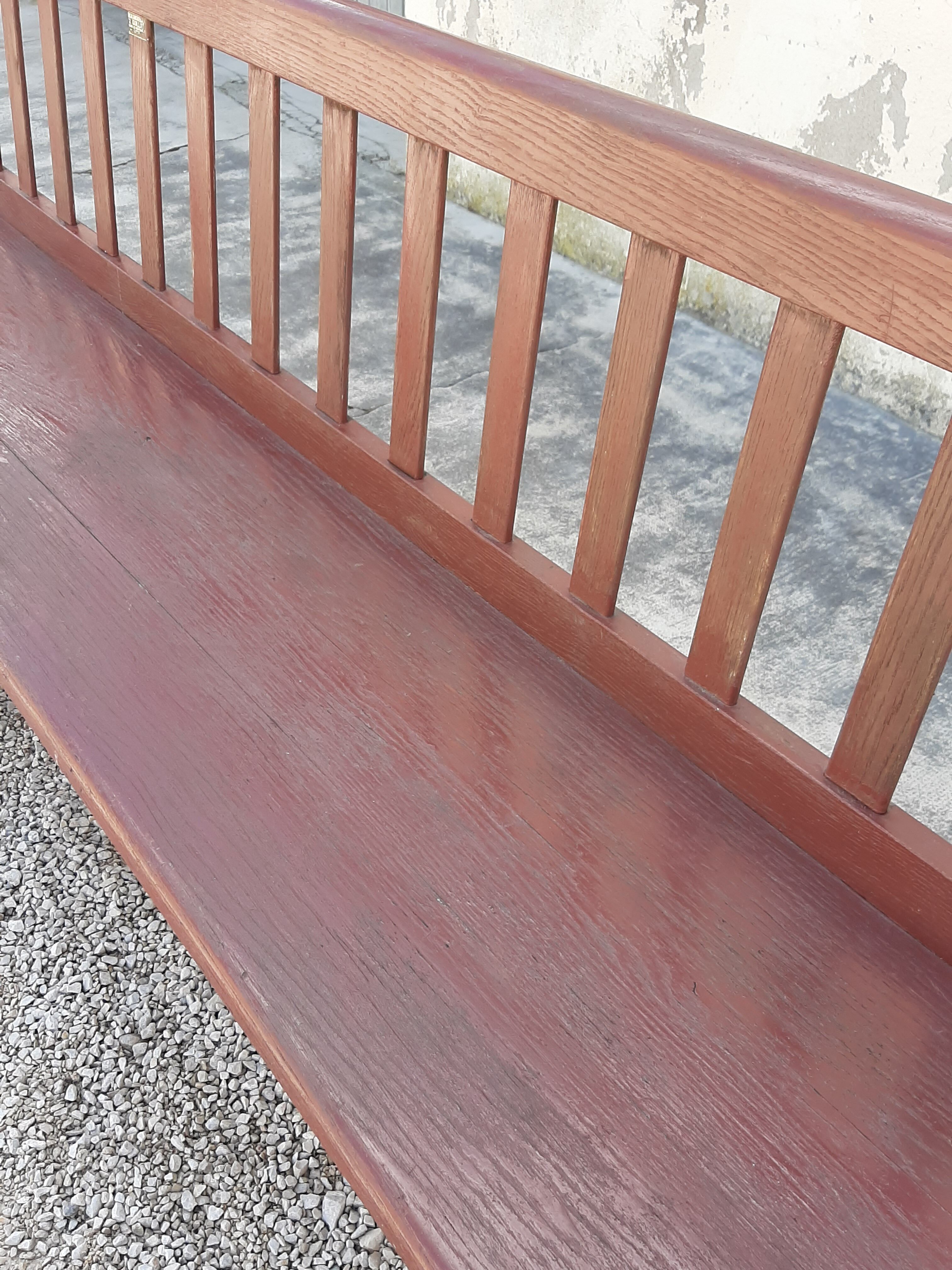 Oak station bench 2m80