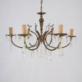 Six-light crystal chandelier