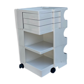 Vintage White Bobby Trolley By Joe Colombo 1960