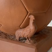 Football lamp and terracotta rooster from the 80s