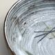 Abstract ceramic glazed pocket bowl, Cecile Dein 1970