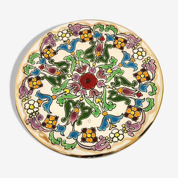 Assiette décorative made in Espagne florale signée jose royo vilar, espagne